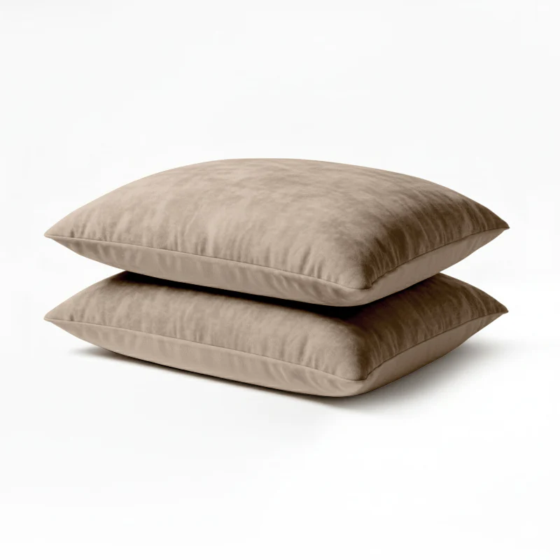 2-PACK Velvet Kussensloop - Taupe