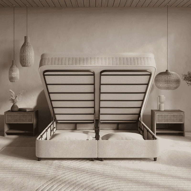 Boxspring met Opbergruimte - Arcus - Beige - Image 6