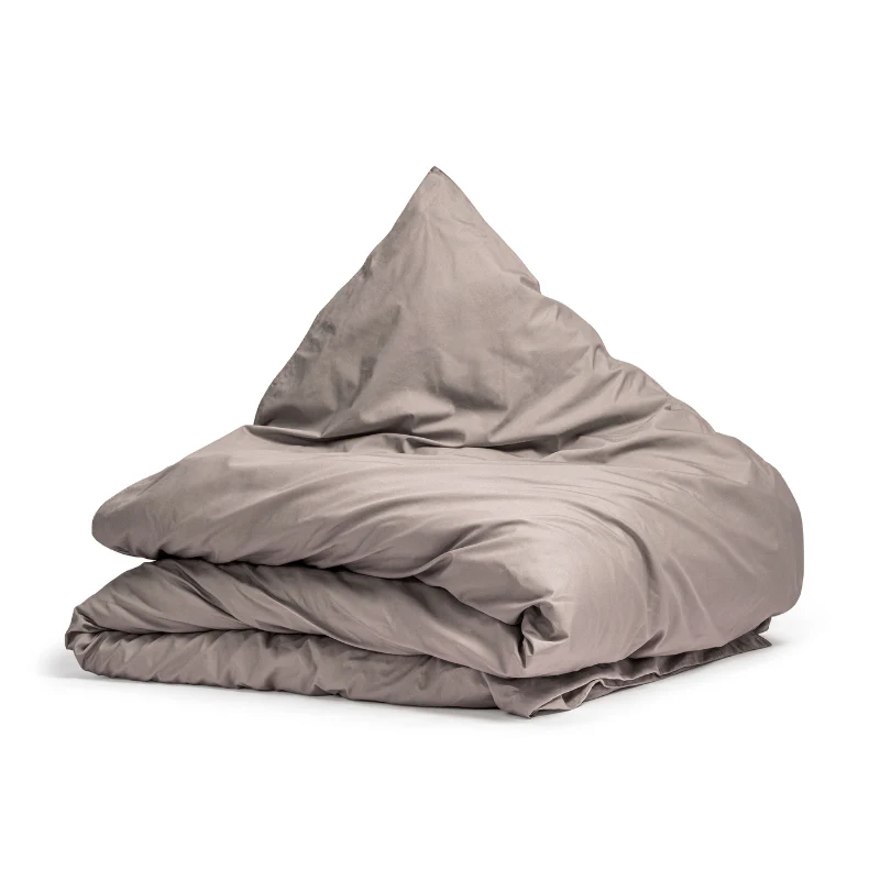 Dekbedovertrek Percale Katoen Uni - Taupe - Image 6