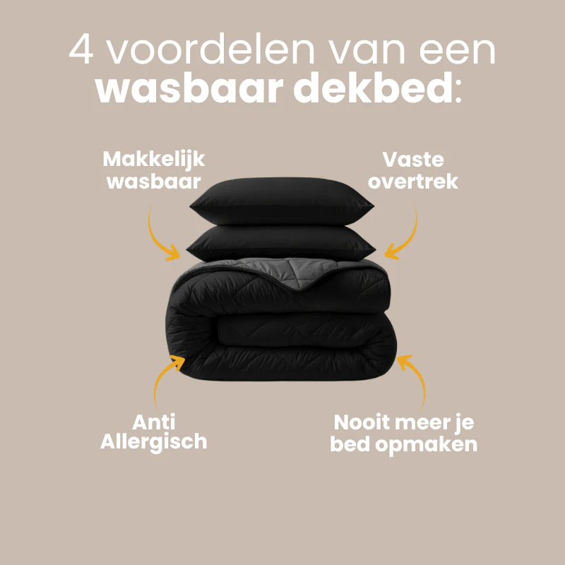 Lazy Dekbed Zonder Overtrek - Zwart/Antraciet - Image 12
