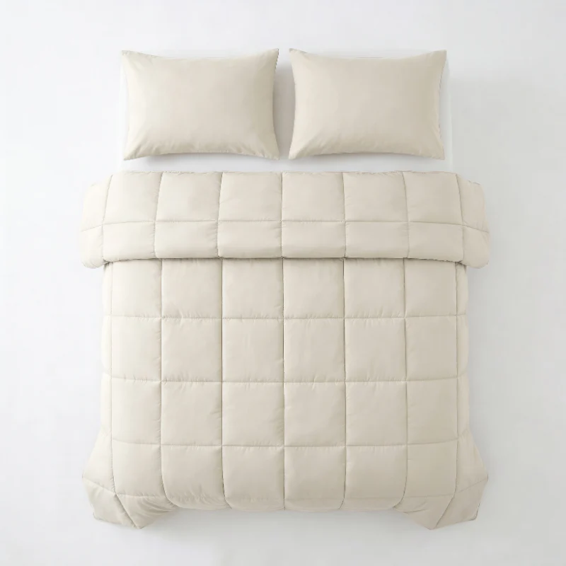 Lazy Dekbed Zonder Overtrek - Percale Katoen - Beige - Image 5