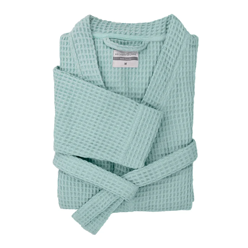 Luxe Wafel Badjas - Sky Blue - Image 3