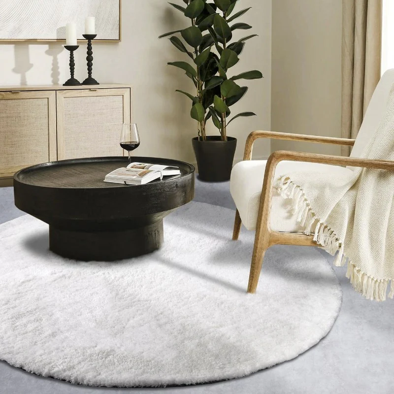 Vloerkleed Olaf Rond - Wit